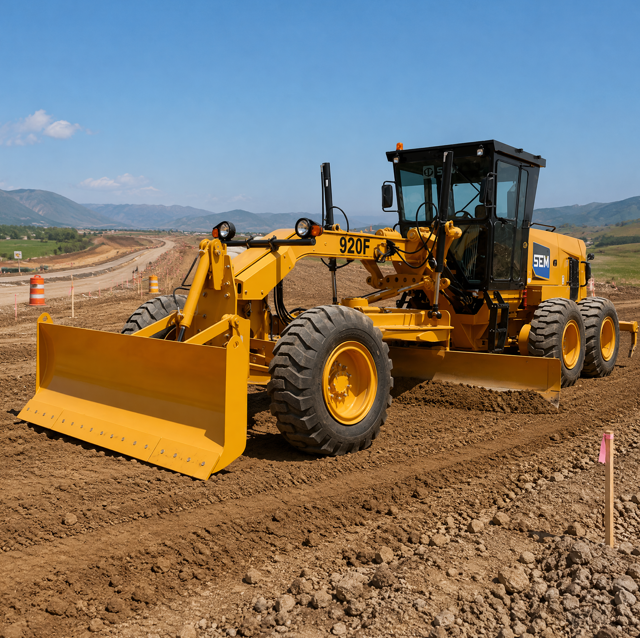 SEM920F F-Serie Motorgrader der Stufe 2, SDEC-Motor PPPC lastfühlende hydraulische Straßenfertiger