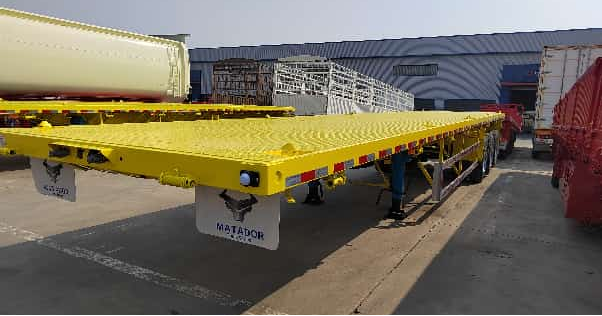 Fabrikmaßgeschneiderter 12,5-Meter-3-Achs-Geradträger-Tieflader-Sattelanhänger Schwerlast-Container-Transportanhänger zu verkaufen